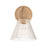 Craftmade Pleated 1 Light Wall Sconce, Premium Bronze/Clear Pleated