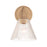 Craftmade Pleated 1 Light Wall Sconce, Premium Bronze/Clear Pleated