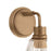 Craftmade Pleated 1 Light Wall Sconce, Premium Bronze/Clear Pleated