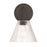 Craftmade Pleated 1 Light Wall Sconce, Flat Black/Clear Pleated - 61101-FB