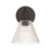 Craftmade Pleated 1 Light Wall Sconce, Flat Black/Clear Pleated