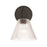 Craftmade Pleated 1 Light Wall Sconce, Flat Black/Clear Pleated