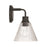 Craftmade Pleated 1 Light Wall Sconce, Flat Black/Clear Pleated