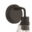 Craftmade Pleated 1 Light Wall Sconce, Flat Black/Clear Pleated