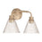Craftmade Pleated 2 Light Vanity, Premium Bronze/Clear Pleated