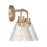 Craftmade Pleated 2 Light Vanity, Premium Bronze/Clear Pleated
