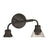 Craftmade Pleated 2 Light Vanity, Flat Black/Clear Pleated