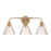 Craftmade Pleated 3 Light Vanity, Premium Bronze/Clear Pleated - 61103-CPZ