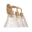 Craftmade Pleated 3 Light Vanity, Premium Bronze/Clear Pleated
