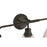 Craftmade Pleated 3 Light Vanity, Flat Black/Clear Pleated