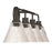 Craftmade Pleated 4 Light Vanity, Flat Black/Clear Pleated