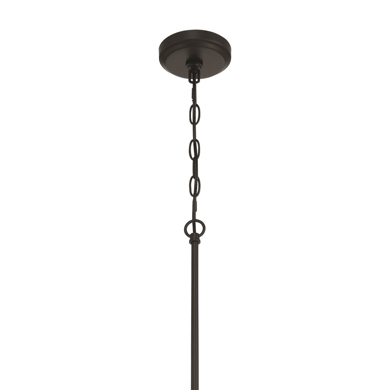 Craftmade Pleated 4 Light Chandelier, Flat Black/Clear Pleated