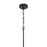 Craftmade Pleated 4 Light Chandelier, Flat Black/Clear Pleated