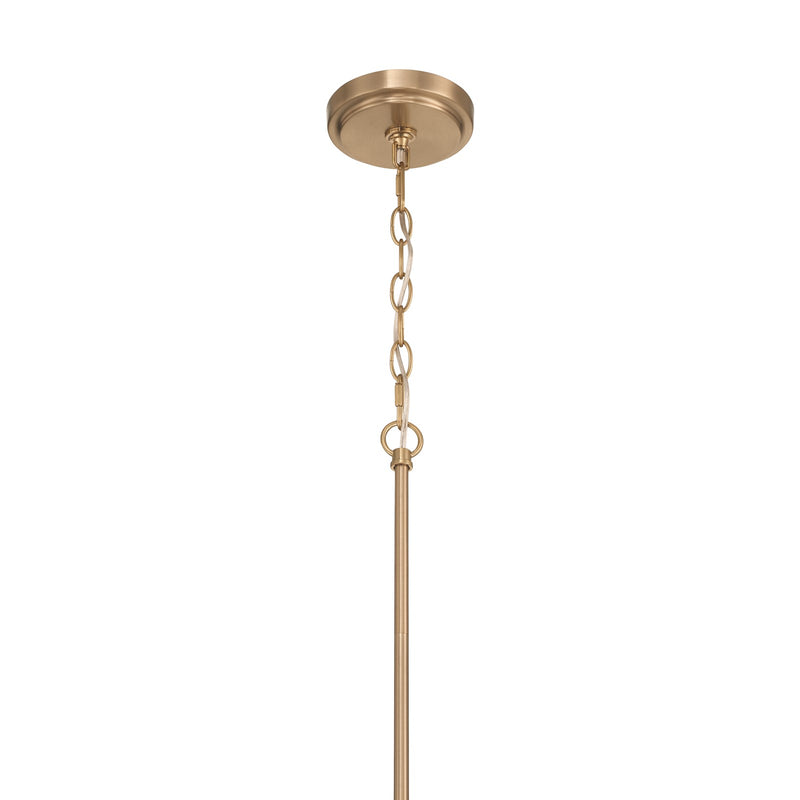 Craftmade Pleated 6 Light Chandelier, Premium Bronze/Clear Pleated