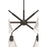 Craftmade Pleated 6 Light Chandelier, Flat Black/Clear Pleated