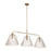 Craftmade Pleated 3 Light Island, Premium Bronze/Clear Pleated - 61173-CPZ