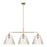 Craftmade Pleated 3 Light Island, Premium Bronze/Clear Pleated