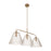Craftmade Pleated 3 Light Island, Premium Bronze/Clear Pleated