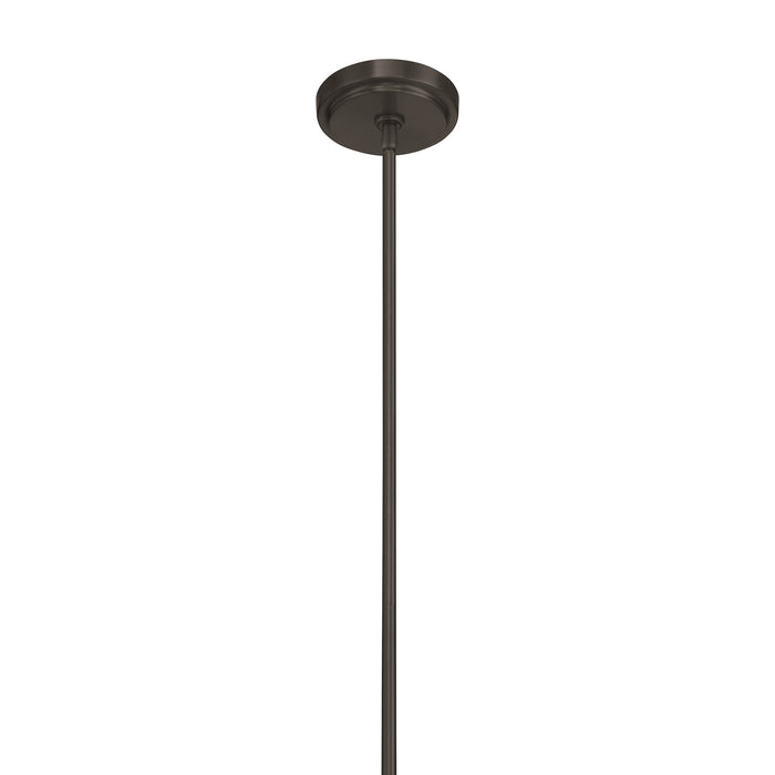 Craftmade Pleated 3 Light Island, Flat Black/Clear Pleated