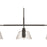 Craftmade Pleated 3 Light Island, Flat Black/Clear Pleated