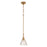 Craftmade Pleated 1 Light Mini Pendant, Premium Bronze/Clear Pleated - 61191-CPZ