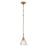 Craftmade Pleated 1 Light Mini Pendant, Premium Bronze/Clear Pleated