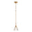 Craftmade Pleated 1 Light Mini Pendant, Premium Bronze/Clear Pleated