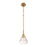 Craftmade Pleated 1 Light Mini Pendant, Premium Bronze/Clear Pleated