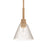 Craftmade Pleated 1 Light Mini Pendant, Premium Bronze/Clear Pleated