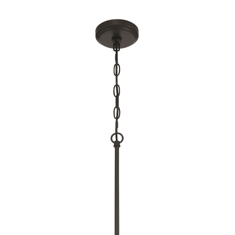Craftmade Pleated 1 Light Mini Pendant, Flat Black/Clear Pleated
