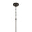 Craftmade Pleated 1 Light Mini Pendant, Flat Black/Clear Pleated