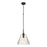 Craftmade Pleated 1 Light Pendant, Flat Black/Clear Pleated - 61192-FB