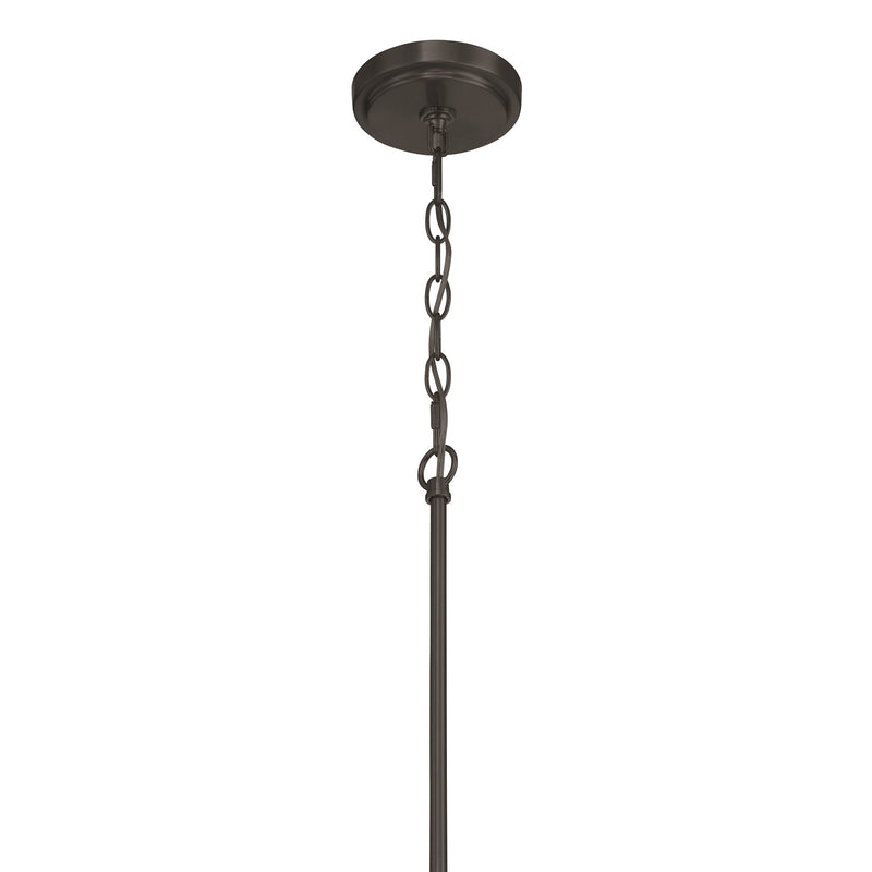 Craftmade Pleated 1 Light Pendant, Flat Black/Clear Pleated