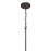 Craftmade Pleated 1 Light Pendant, Flat Black/Clear Pleated