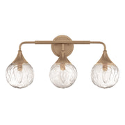 Craftmade Reflection 3 Light Vanity, Premium Bronze/Clear Textured - 61203-CPZ