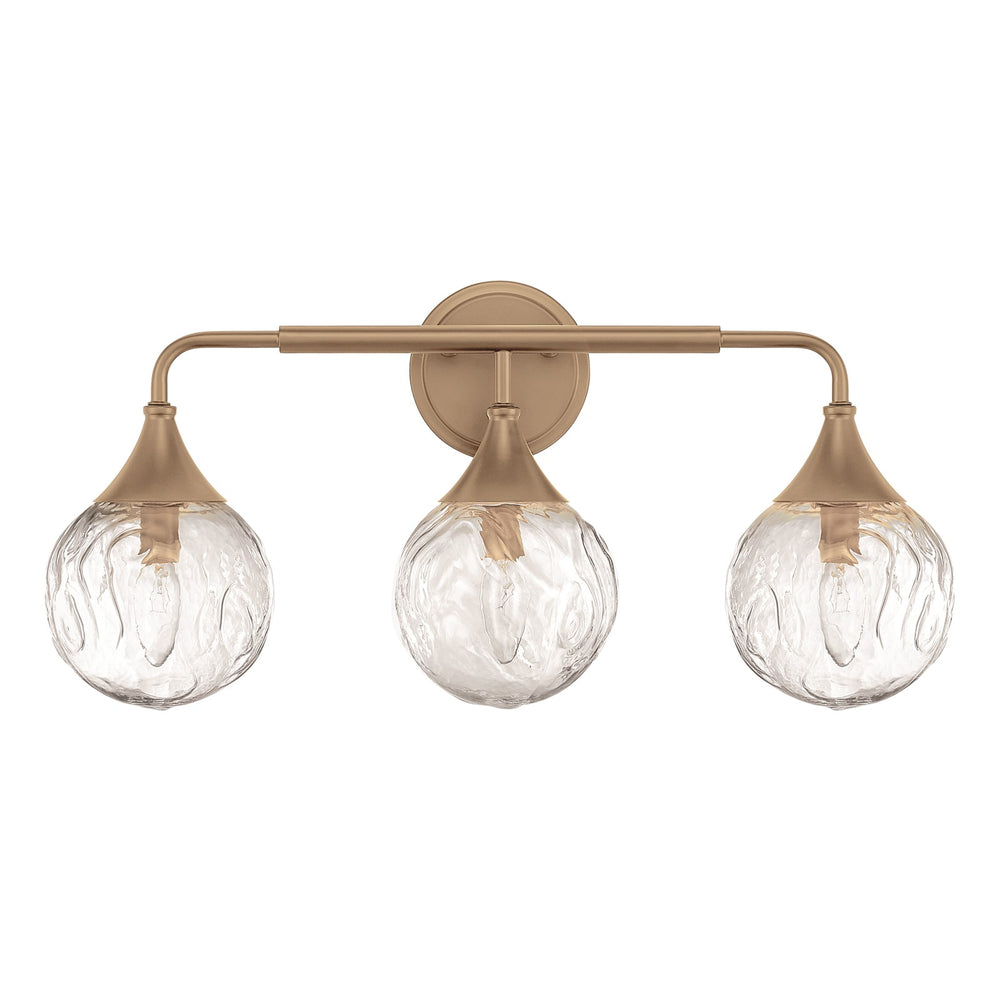 Craftmade Reflection 3 Light Vanity, Premium Bronze/Clear Textured - 61203-CPZ