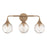 Craftmade Reflection 3 Light Vanity, Premium Bronze/Clear Textured - 61203-CPZ