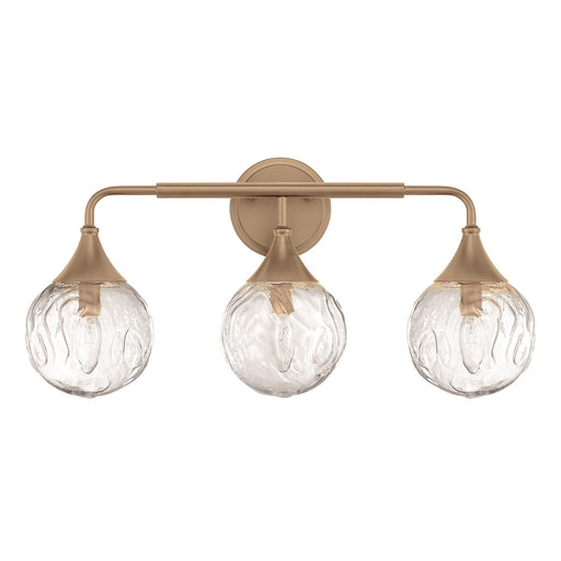 Craftmade Reflection 3 Light Vanity, Premium Bronze/Clear Textured - 61203-CPZ