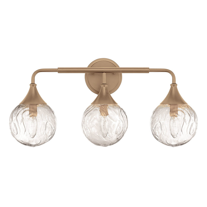 Craftmade Reflection 3 Light Vanity, Premium Bronze/Clear Textured - 61203-CPZ