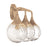 Craftmade Reflection 3 Light Vanity, Premium Bronze/Clear Textured