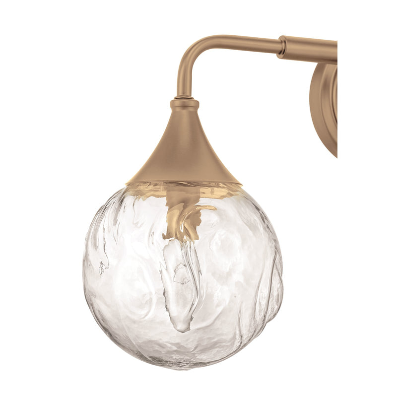 Craftmade Reflection 3 Light Vanity, Premium Bronze/Clear Textured