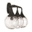 Craftmade Reflection 3 Light Vanity, Flat Black/Clear Textured