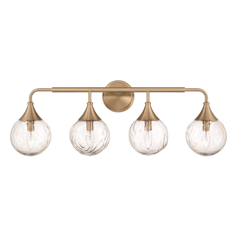 Craftmade Reflection 32in 4-Light Vanity | Modern Premium Bronze and Glass | Bathroom & Powder Room | 32 x 11 in | Model 61204-CPZ