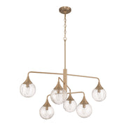 Craftmade Reflection 6 Light Chandelier, Bronze/Clear Textured - 61226-CPZ