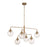 Craftmade Reflection 6 Light Chandelier, Bronze/Clear Textured