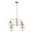 Craftmade Reflection 6 Light Chandelier, Bronze/Clear Textured