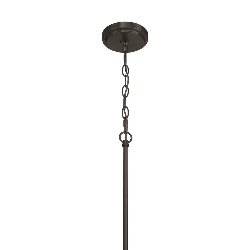Craftmade Reflection 6 Light Chandelier, Flat Black/Clear Textured
