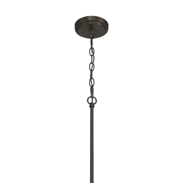Craftmade Reflection 6 Light Chandelier, Flat Black/Clear Textured
