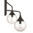 Craftmade Reflection 6 Light Chandelier, Flat Black/Clear Textured