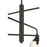 Craftmade Reflection 6 Light Chandelier, Flat Black/Clear Textured